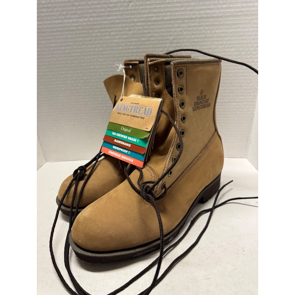 Kaufman Black Diamond Kingtread Work‎ Boots Tan Leather Waterproof CSA Mens 7